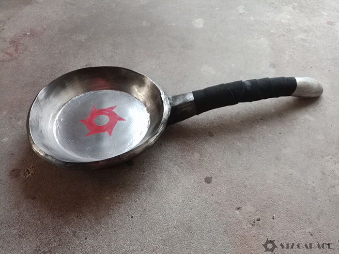 foam frying-pan. LARP weapon. postapocalyptic crafting
