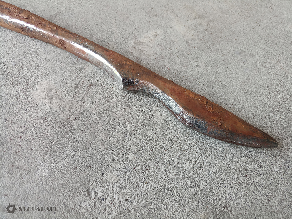 foam scalpel. rust effect. LARP weapon. postapocalyptic crafting
