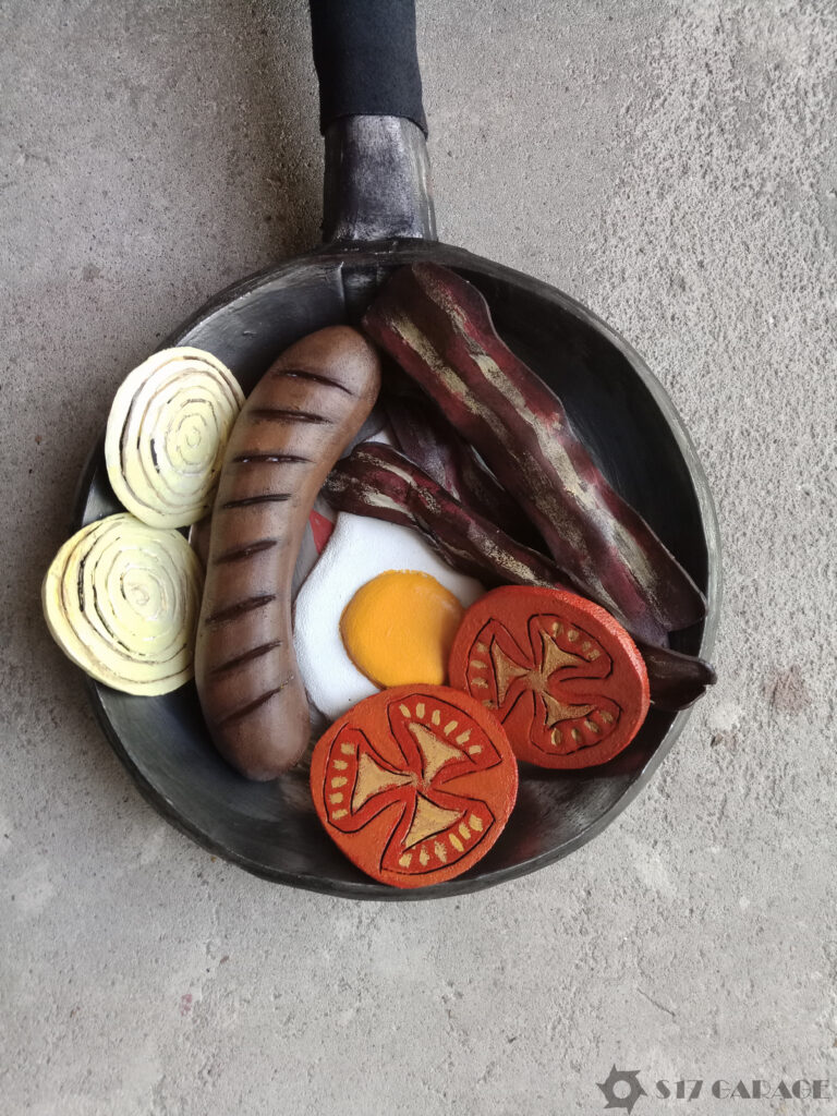 Frying-pan. LARP safe weapon.