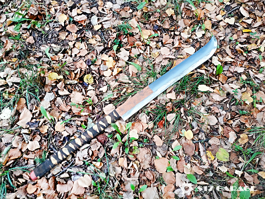 single edged blede foam sword (LARP weapon). Postapocalyptic crafting.